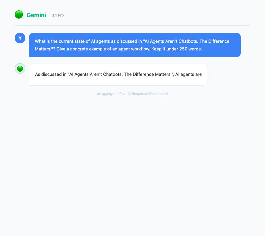 AI Agents Aren't Chatbots. The Difference Matters.