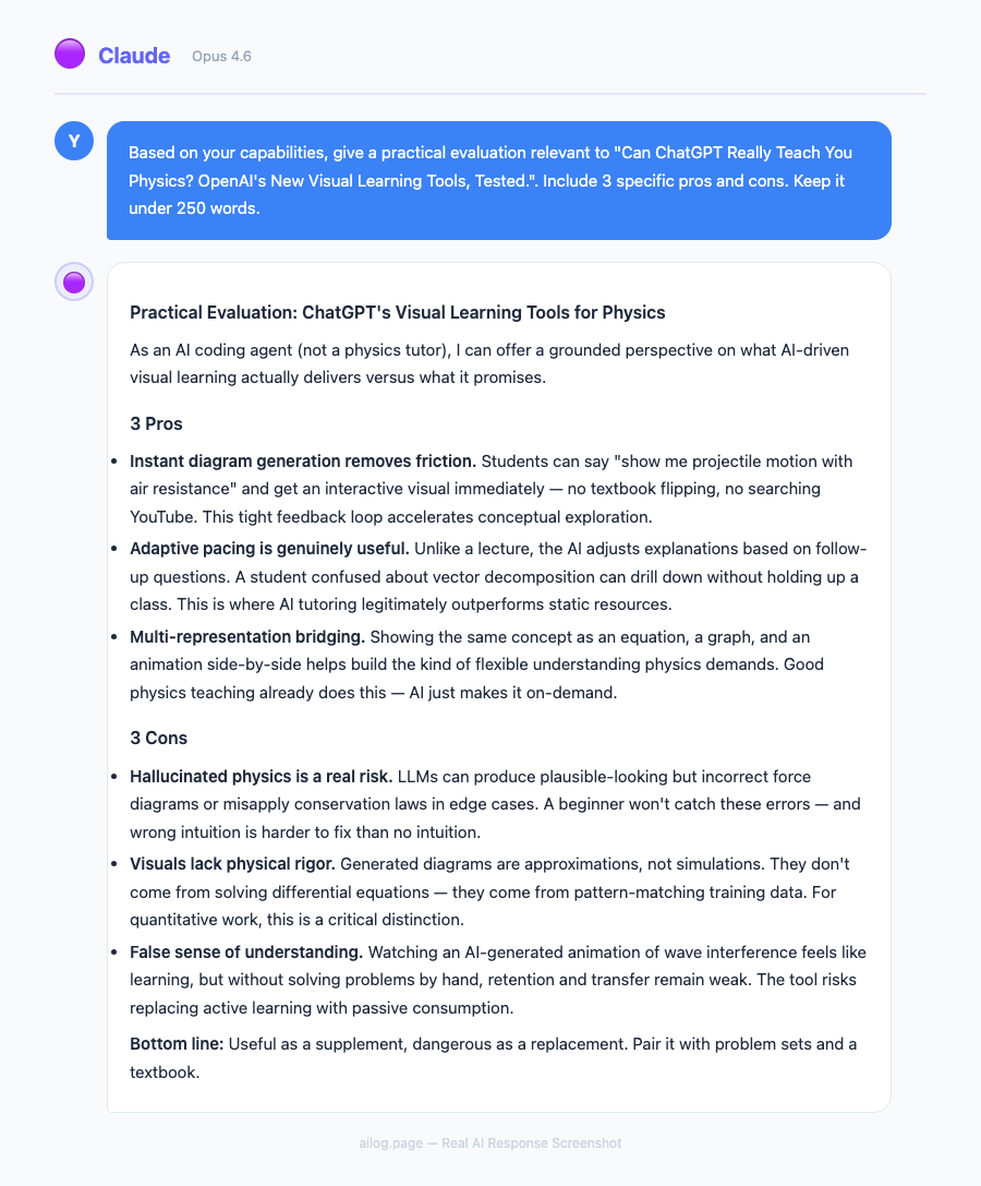 Can ChatGPT Really Teach You Physics? OpenAI's New Visual Learning Tools, Tested.