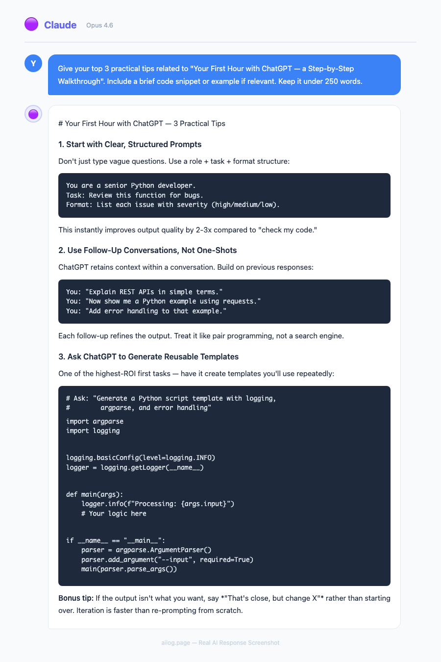 Your First Hour with ChatGPT — a Step-by-Step Walkthrough