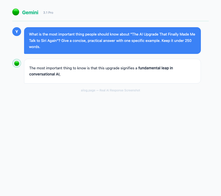 The AI Upgrade That Finally Made Me Talk to Siri Again