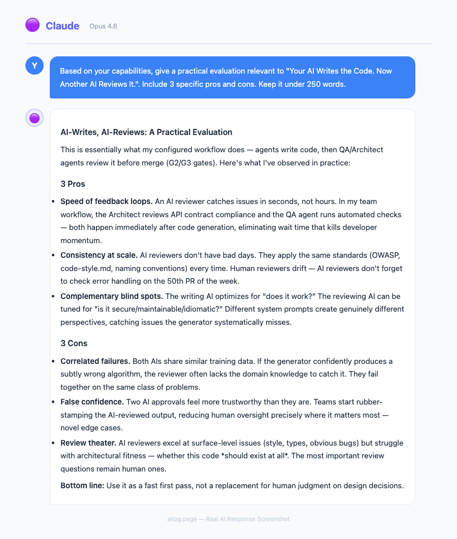 Your AI Writes the Code. Now Another AI Reviews It.
